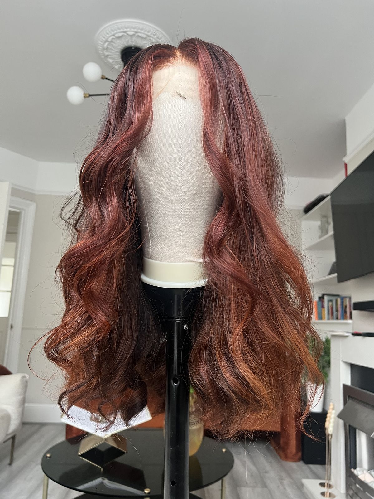 Amber – Ginger Auburn Balayage- 5x5 Closure Wig | Raw Vietnamese Hair