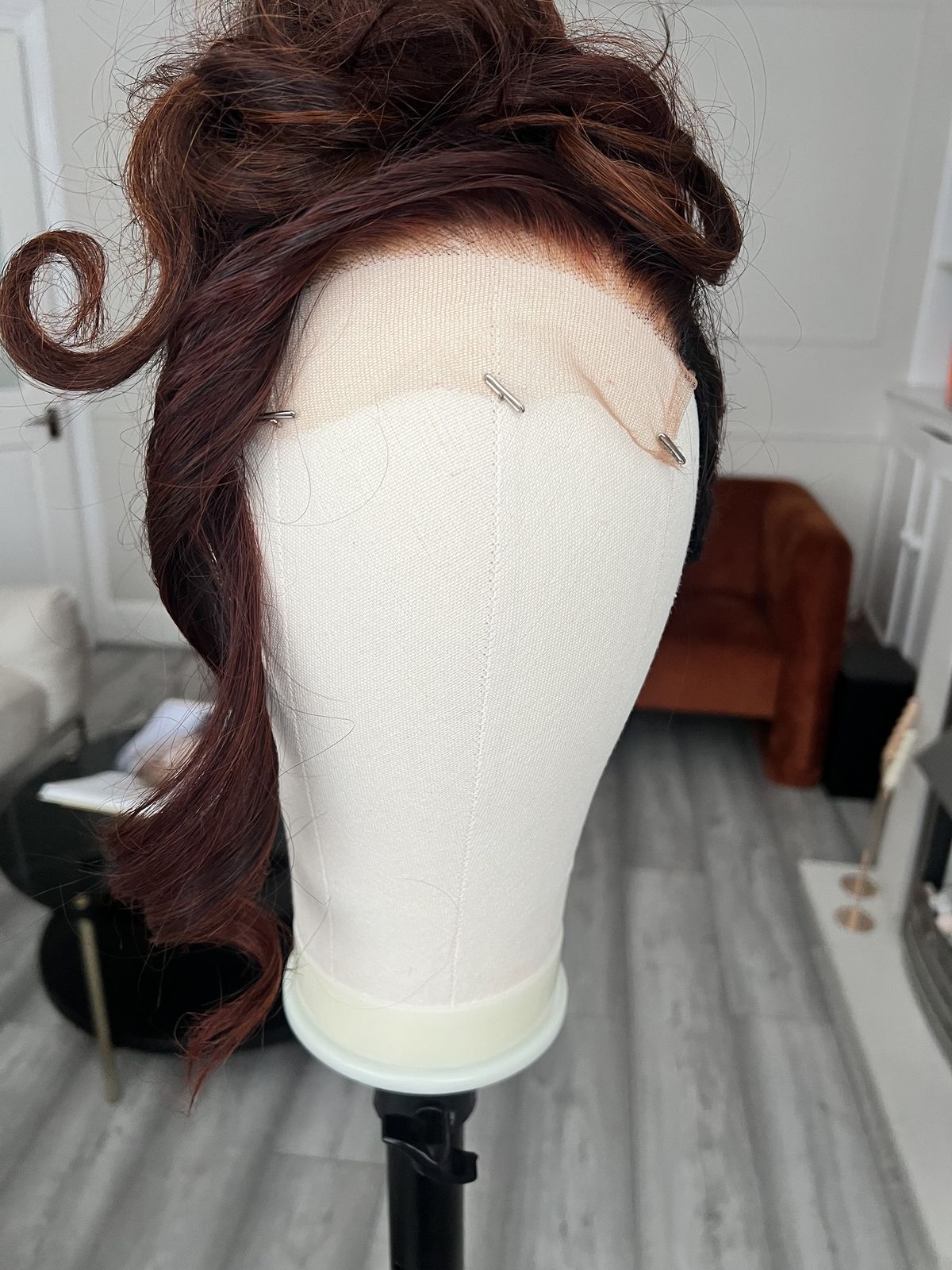 Amber – Ginger Auburn Balayage- 5x5 Closure Wig | Raw Vietnamese Hair